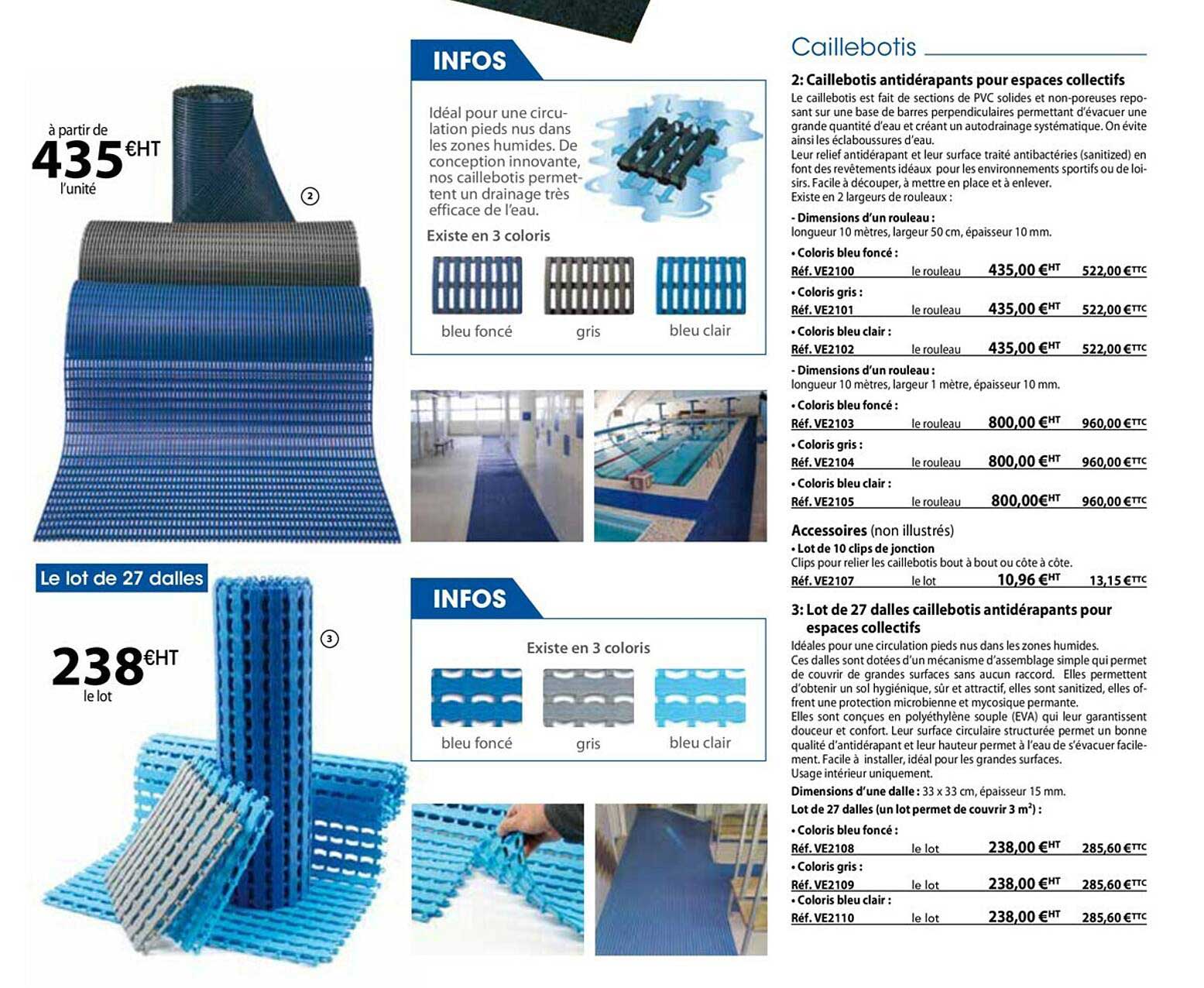 caillebotis antidérapants pour espaces collectifs ou lot de 27 dalles caillebotis antidérapants pour espaces collectifs