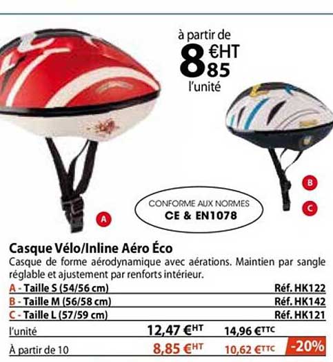 casque vélo ou inline aéro éco