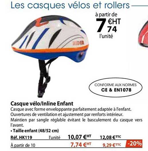 casque vélo ou inline enfant