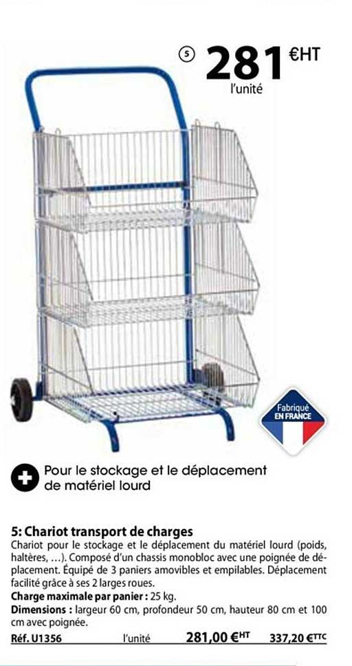 chariot transport de charges