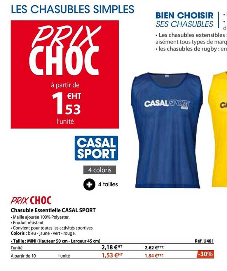 chasuble essentielle casal sport