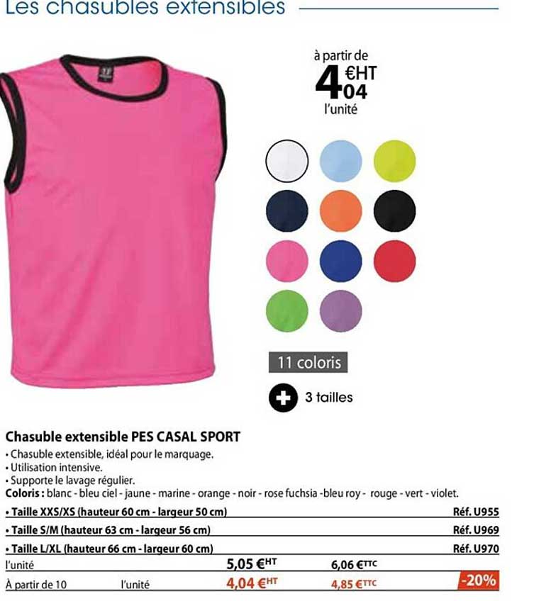 chasuble extensible pes casal sport