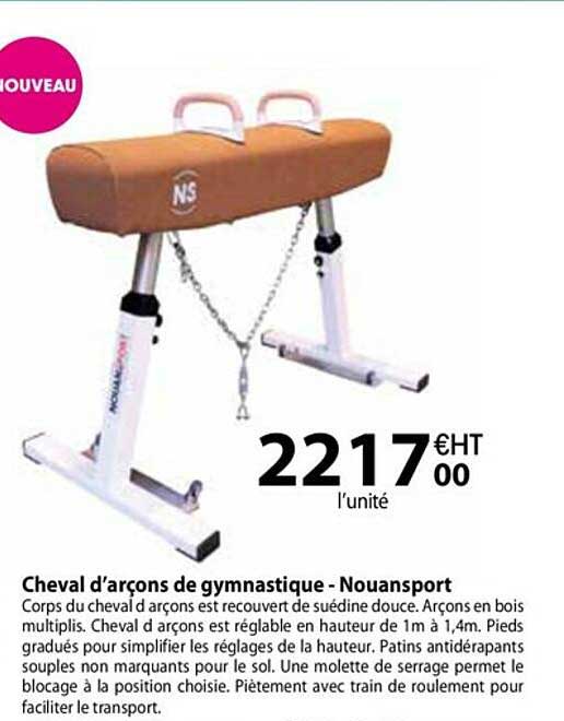 cheval d'arçons de gymnastique - nouansport