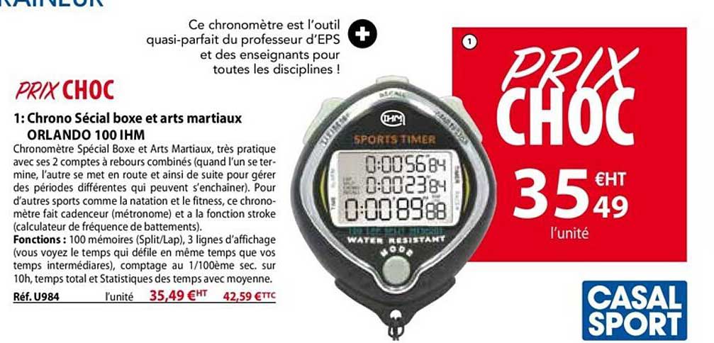 chrono sécial boxe et arts martiaux orlando 100 ihm