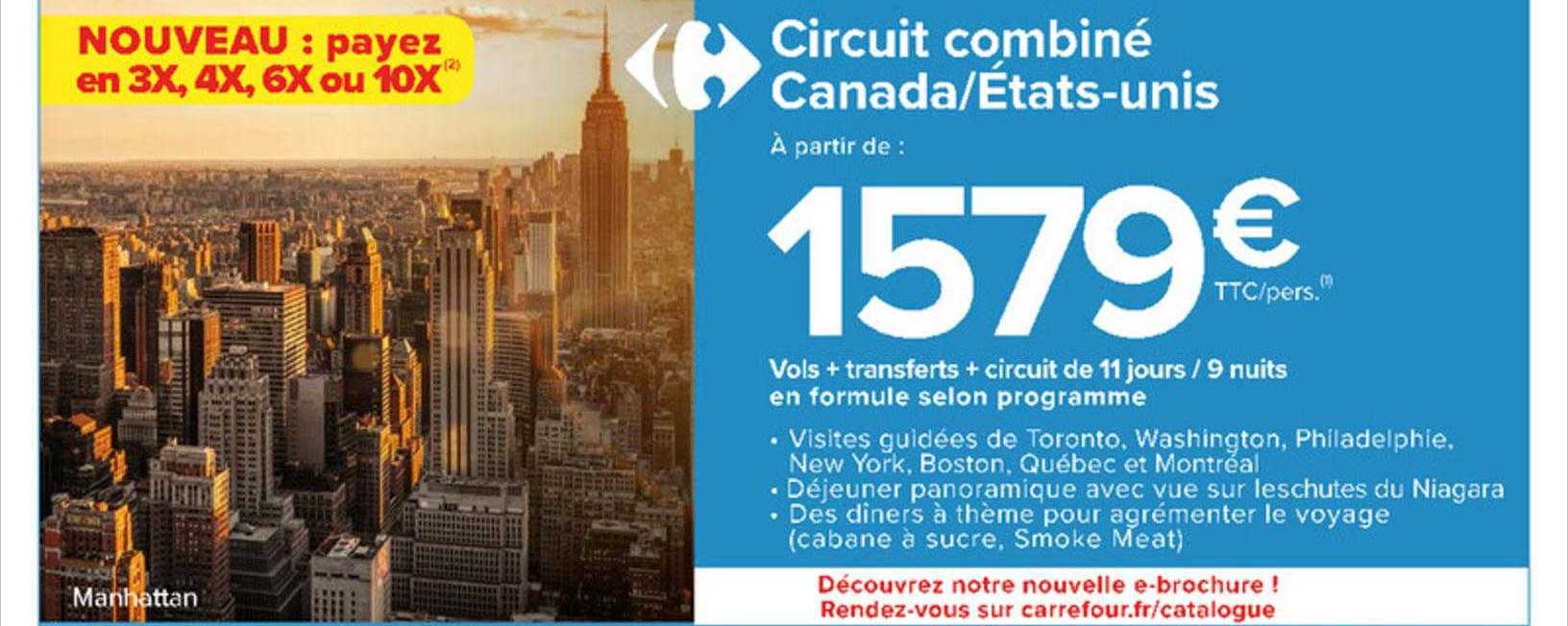 circuit combiné canada - états-unis