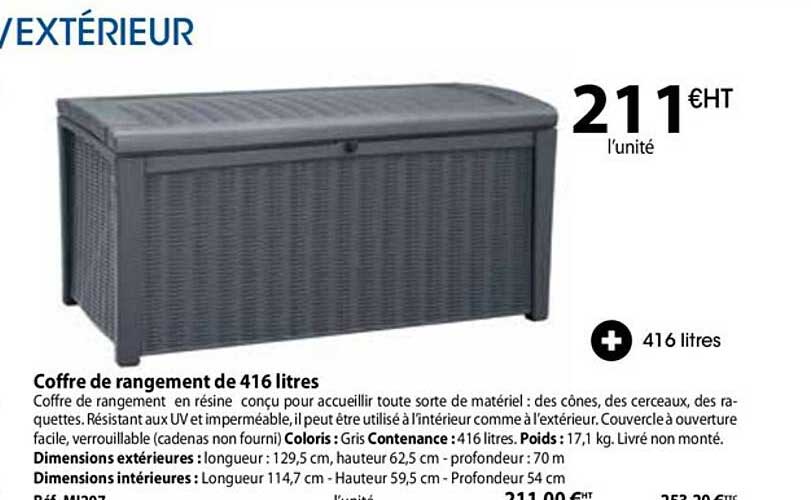 Coffre De Rangement De 416 Litres