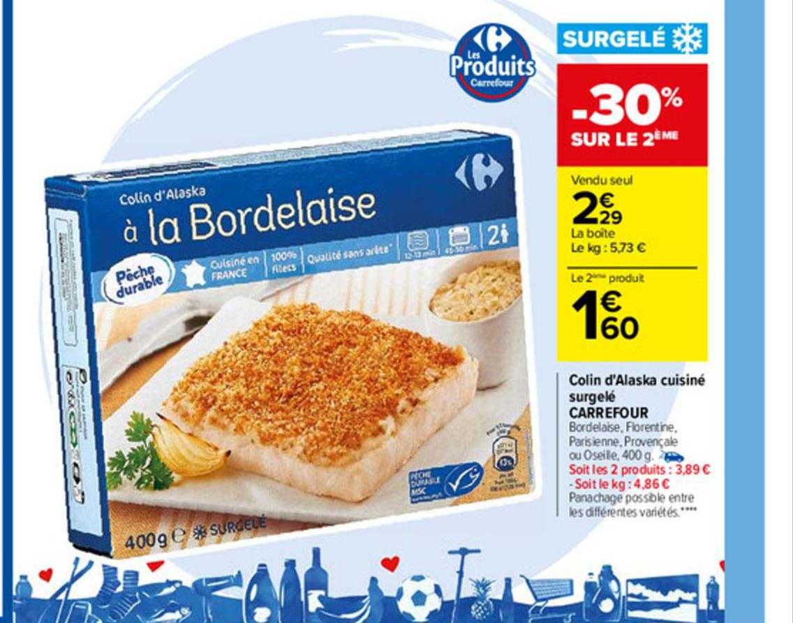 Colin D'alaska Cuisiné Surgelé Carrefour