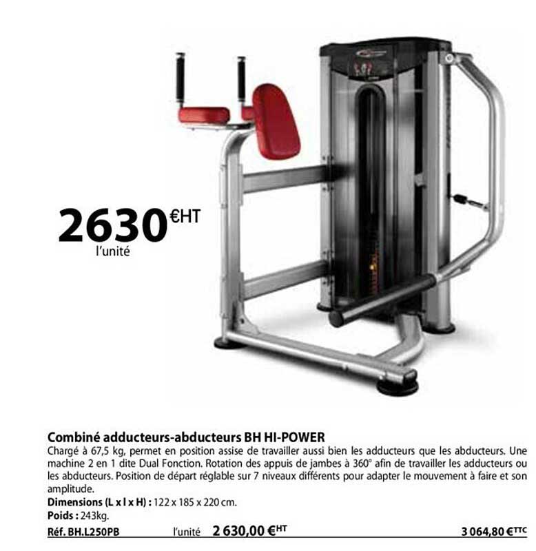 combiné adducteurs-abducteurs bh hi-power