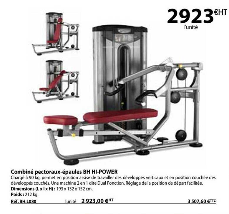 Combiné Pectoraux-épaules Bh Hi-power