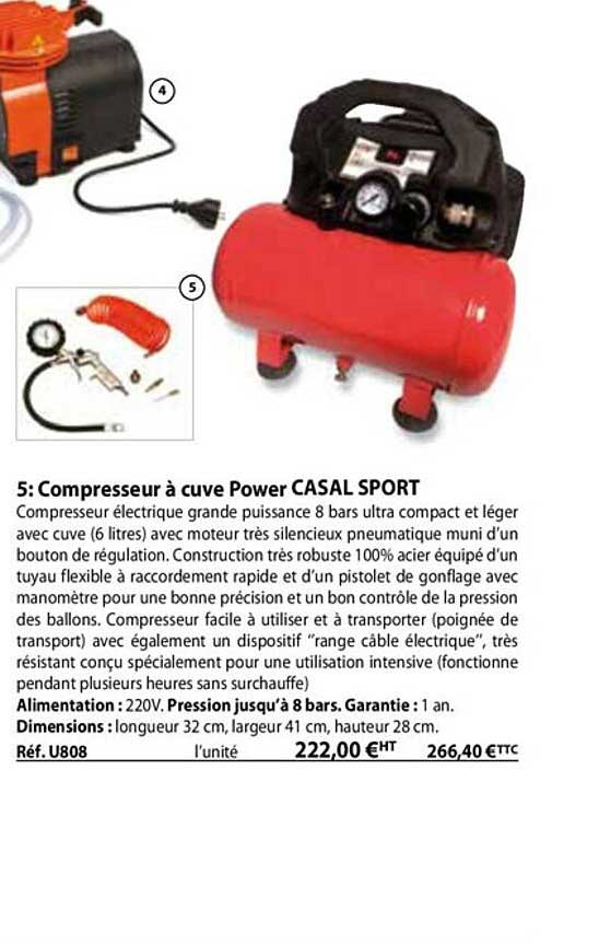 compresseur à cuve power casal sport
