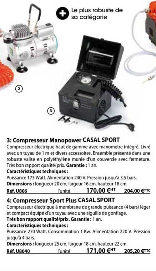 compresseur manopower casal sport , compresseur sport plus casal sport