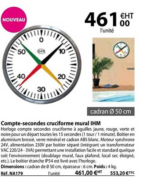 compte-secondes cruciforme mural ihm