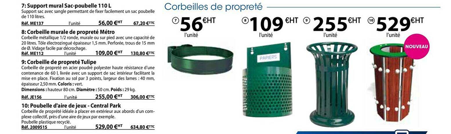 corbeilles de propreté