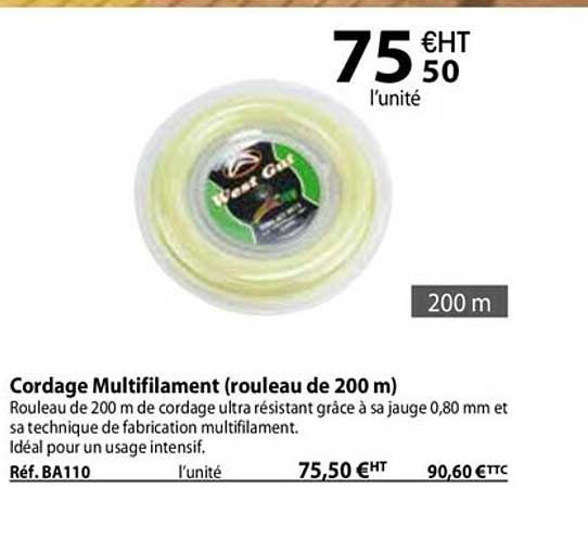 cordage multifilament (rouleau de 200 m)