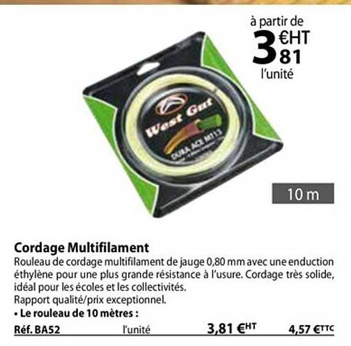 cordage multifilament