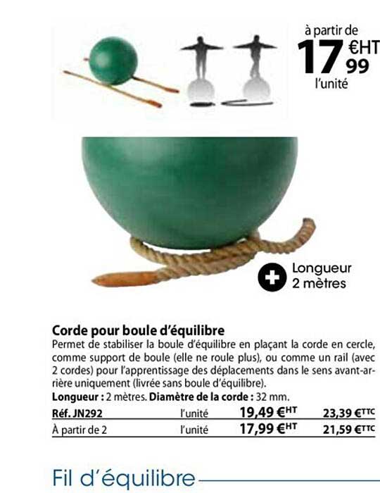 corde pour boule d'équilibre