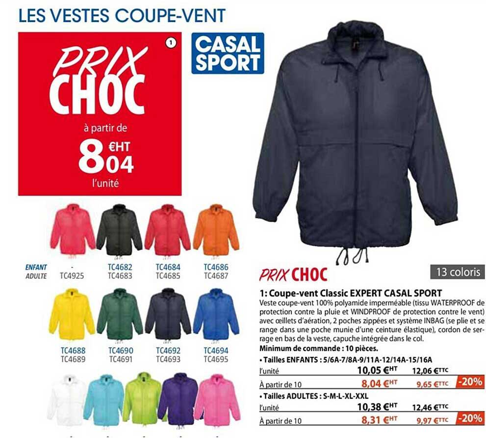 coupe-vent classic expert casal sport