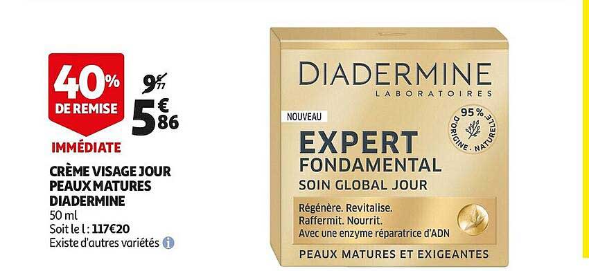 crème visage jour peaux matures diadermine