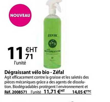 dégraissant vélo bio - zéfal