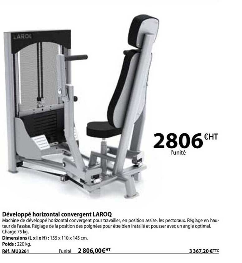 développé horizontal convergent laroq