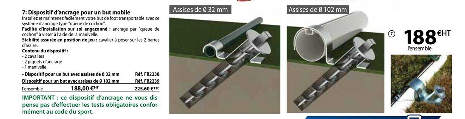 dispositif d'ancrage pour un but mobile