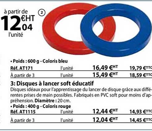 Disques à Lancer Soft éducatif
