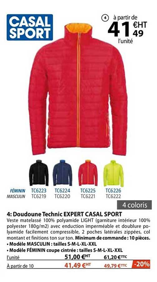 doudoune technic expert casal sport