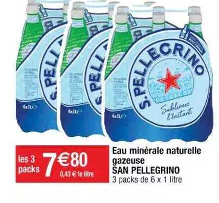 eau minérale naturelle gazeuse san pellegrino