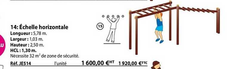 échelle horizontale