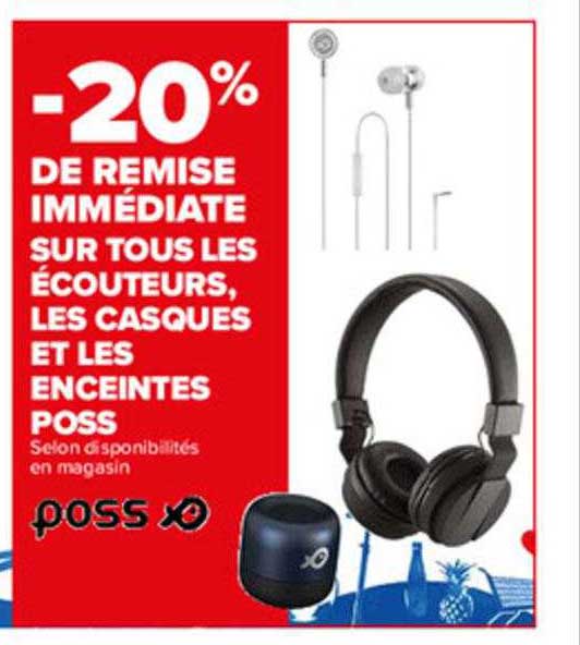 écouteurs, casques et enceintes poss