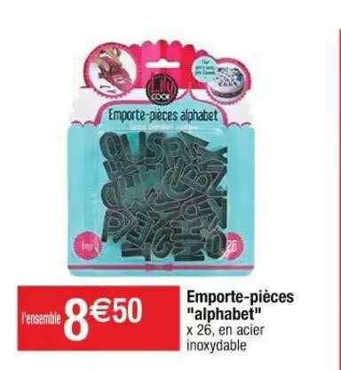 emporte-pièces "alphabet"