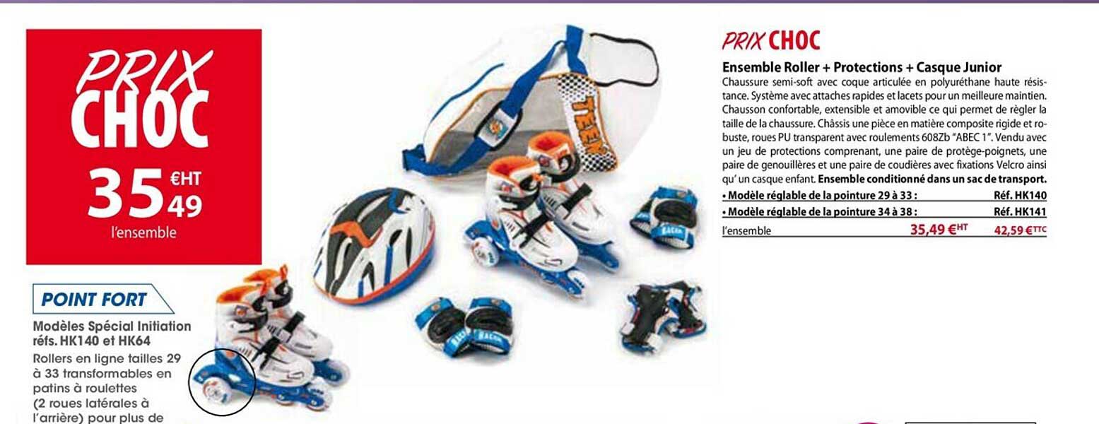 Ensemble Roller + Protections + Casque Junior
