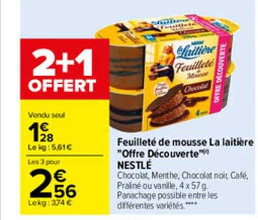 Feuilleté De Mousse La Laitière "offre Découverte" Nestlé