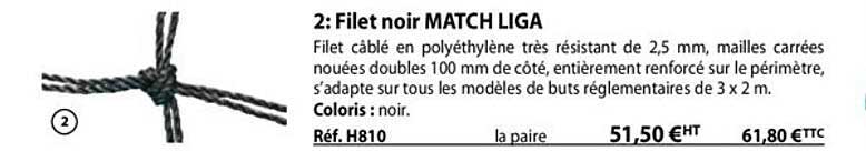 filet noir match liga