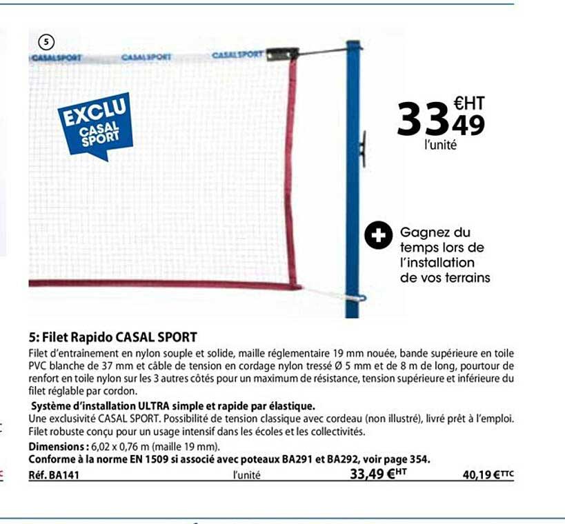 filet rapido casal sport