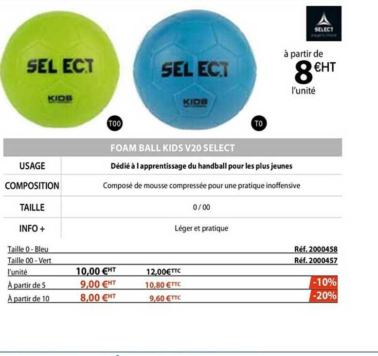 foam ball kids v20 select