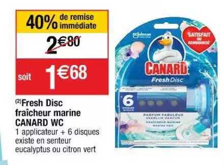 fresh disc fraîcheur marine canard wc