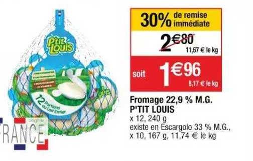 fromage 22.9% mg p'tit louis