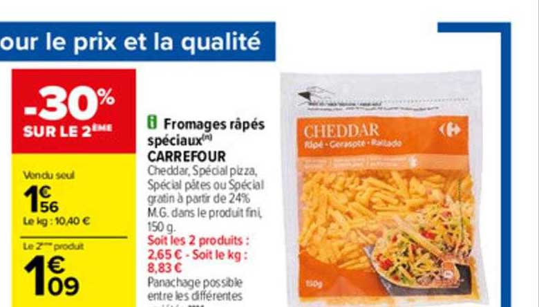 fromages râpés spéciaux carrefour
