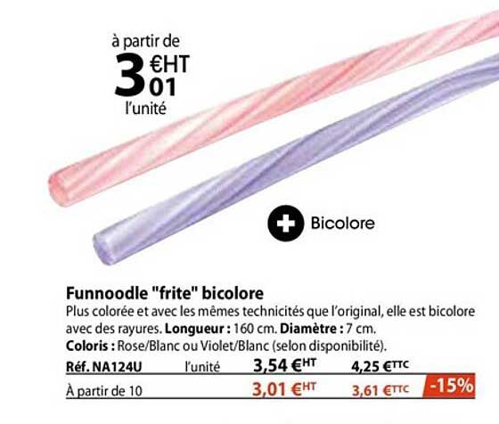 funnoodle "frite" bicolore