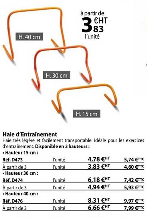 haie d'entraînement
