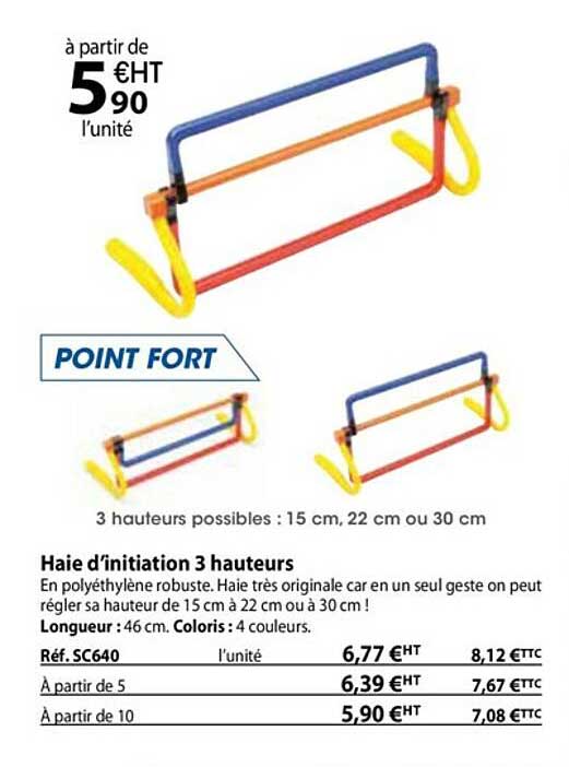 haie d'initiation 3 hauteurs