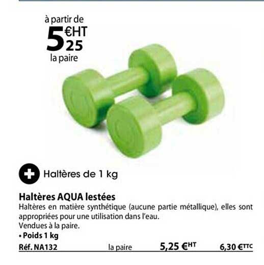 haltères aqua lestées