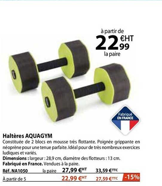 haltères aquagym