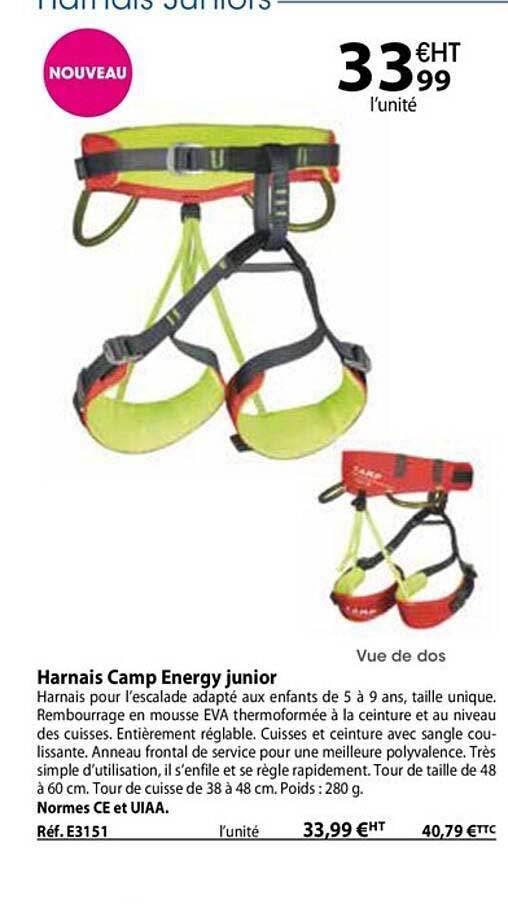harnais camp energy junior
