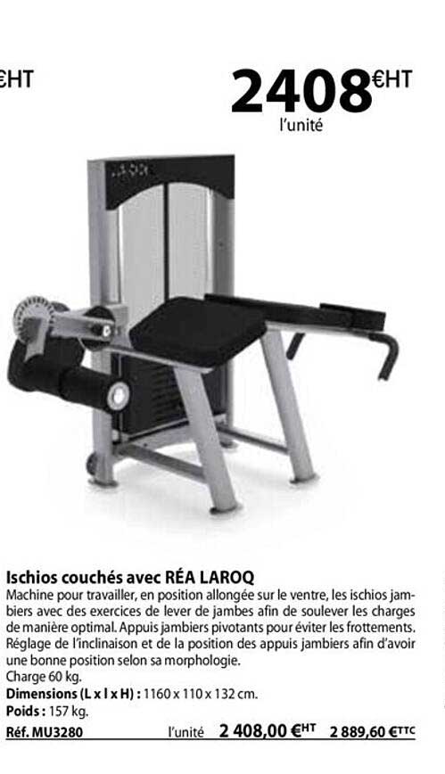 ischios couchés avec réa laroq