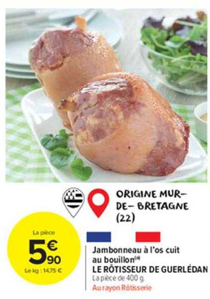 jambonneau à l'os cuits au bouillon le rôtisseur de guerlédan