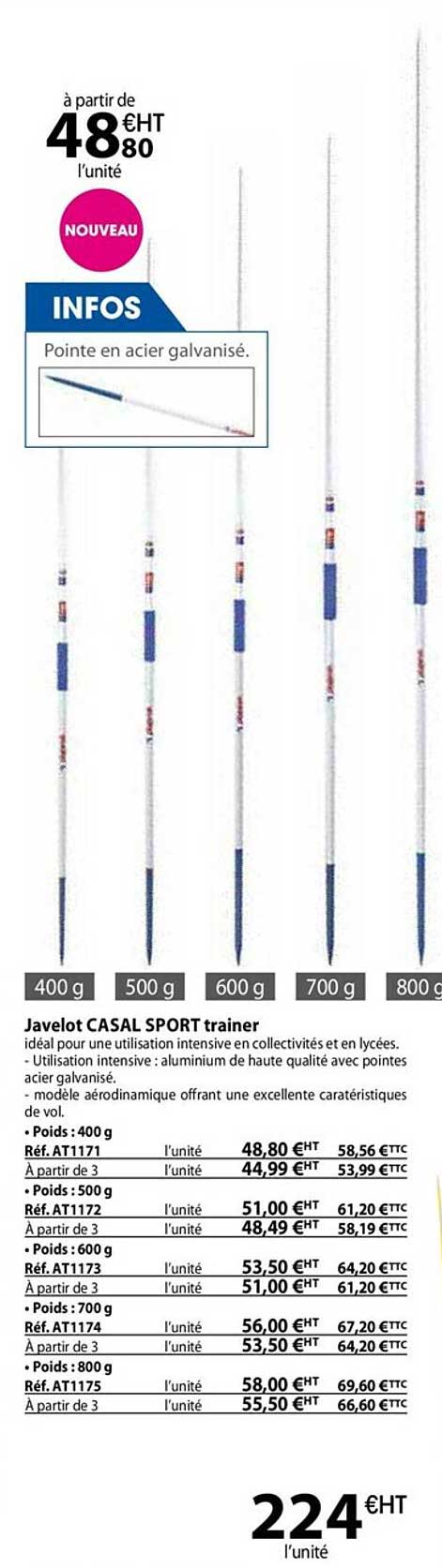 javelot casal sport trainer