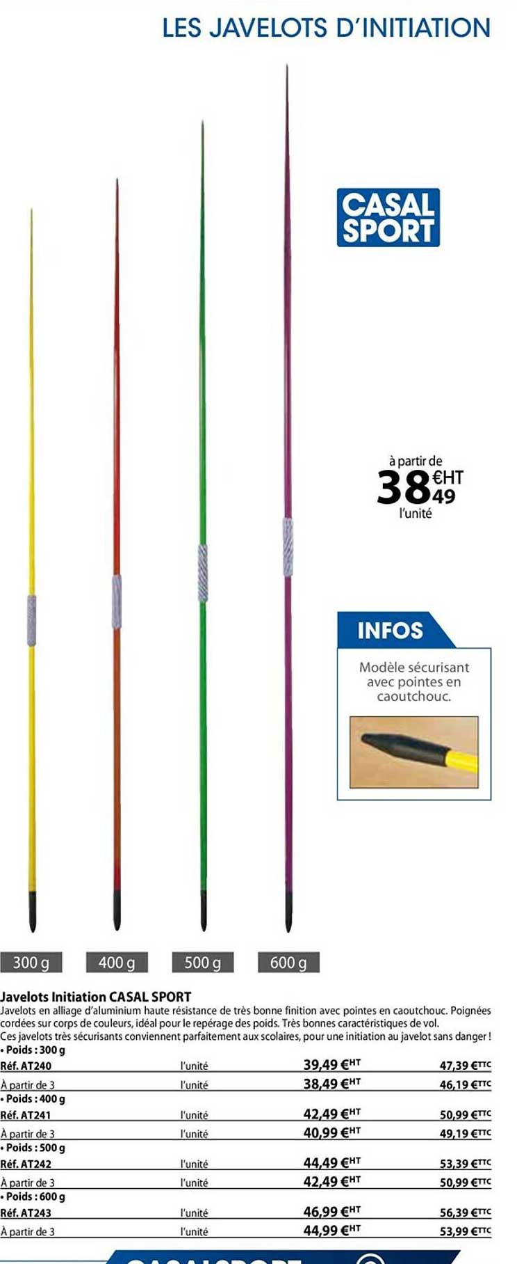 javelots initiation casal sport