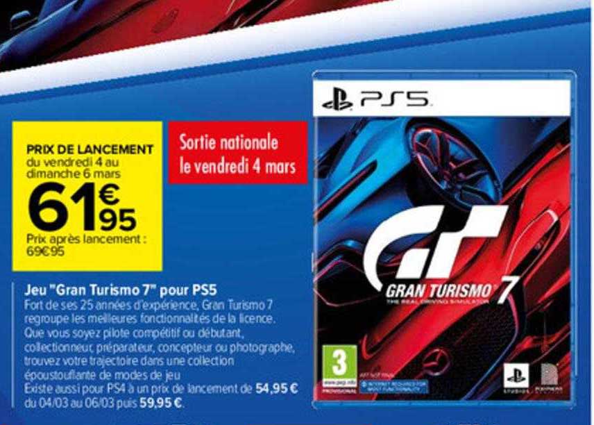 jeu "gran turismo 7" pour ps5